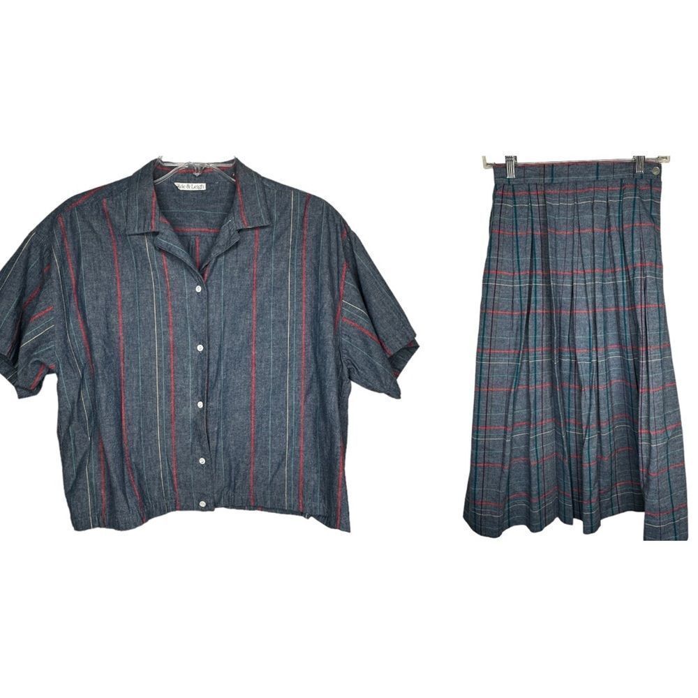 Vintage Kyle & Leigh Skirt Set with Belt - Picture 1 of 8